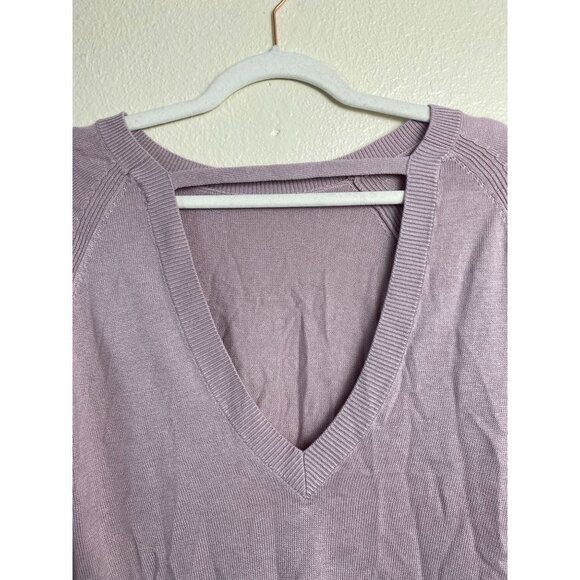 Lululemon Unity Drop Back Sweater Womens size 6  blush Knit Pullover Athleisure - Picture 10 of 13